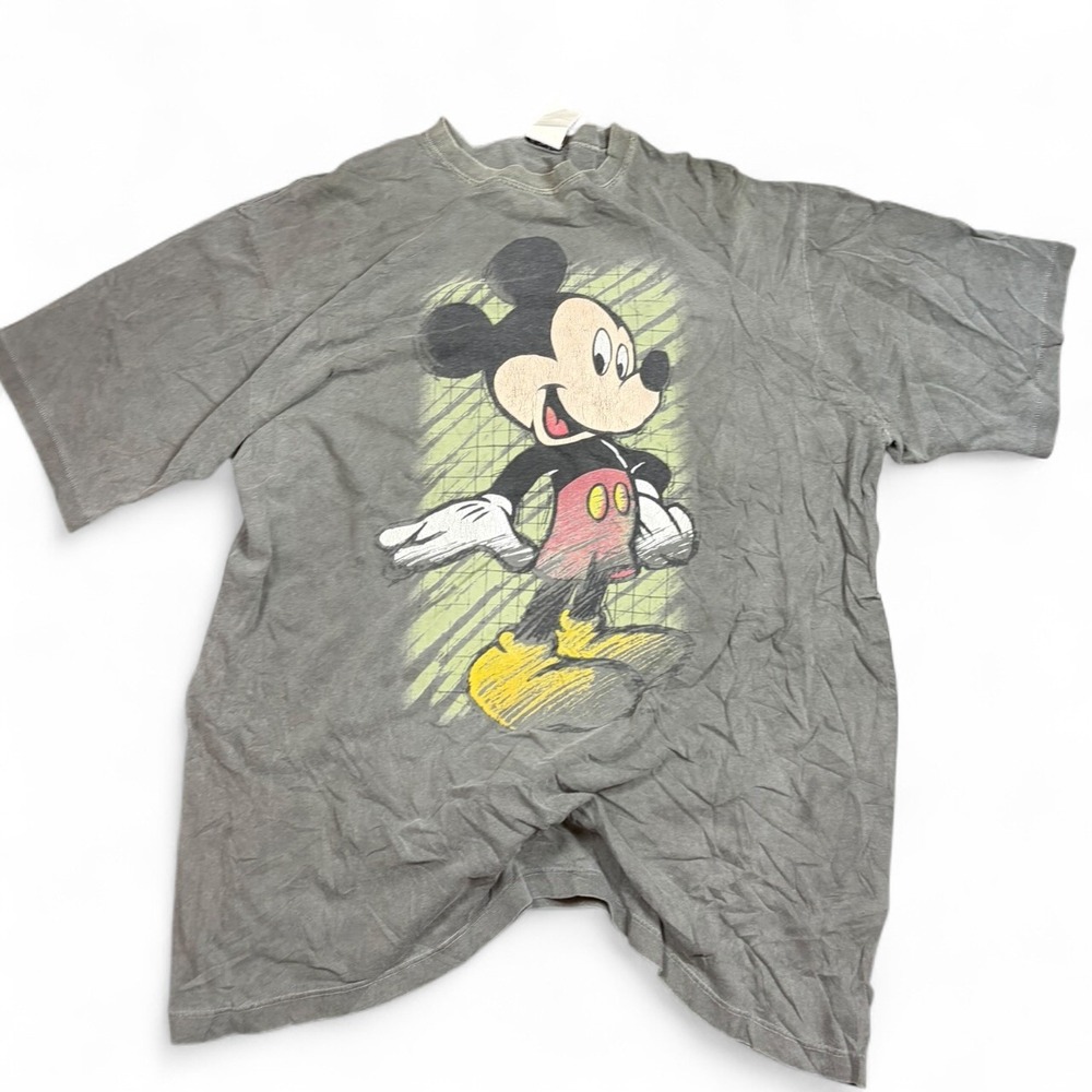 Vintage Mickey Unlimited Disney T-Shirt Large Gray Mickey Mouse Graphic Tee